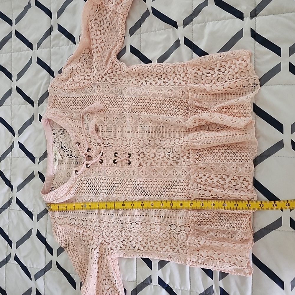 Style & Co. Blush Crochet Top - Picture 4 of 4